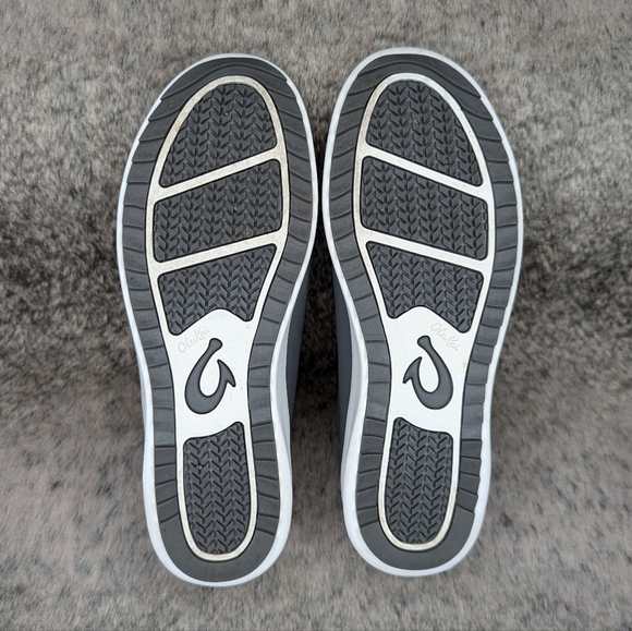 OluKai Malua Slip On Waterproof Leather Sneaker Grey Women's 8.5 - Picture 13 of 14